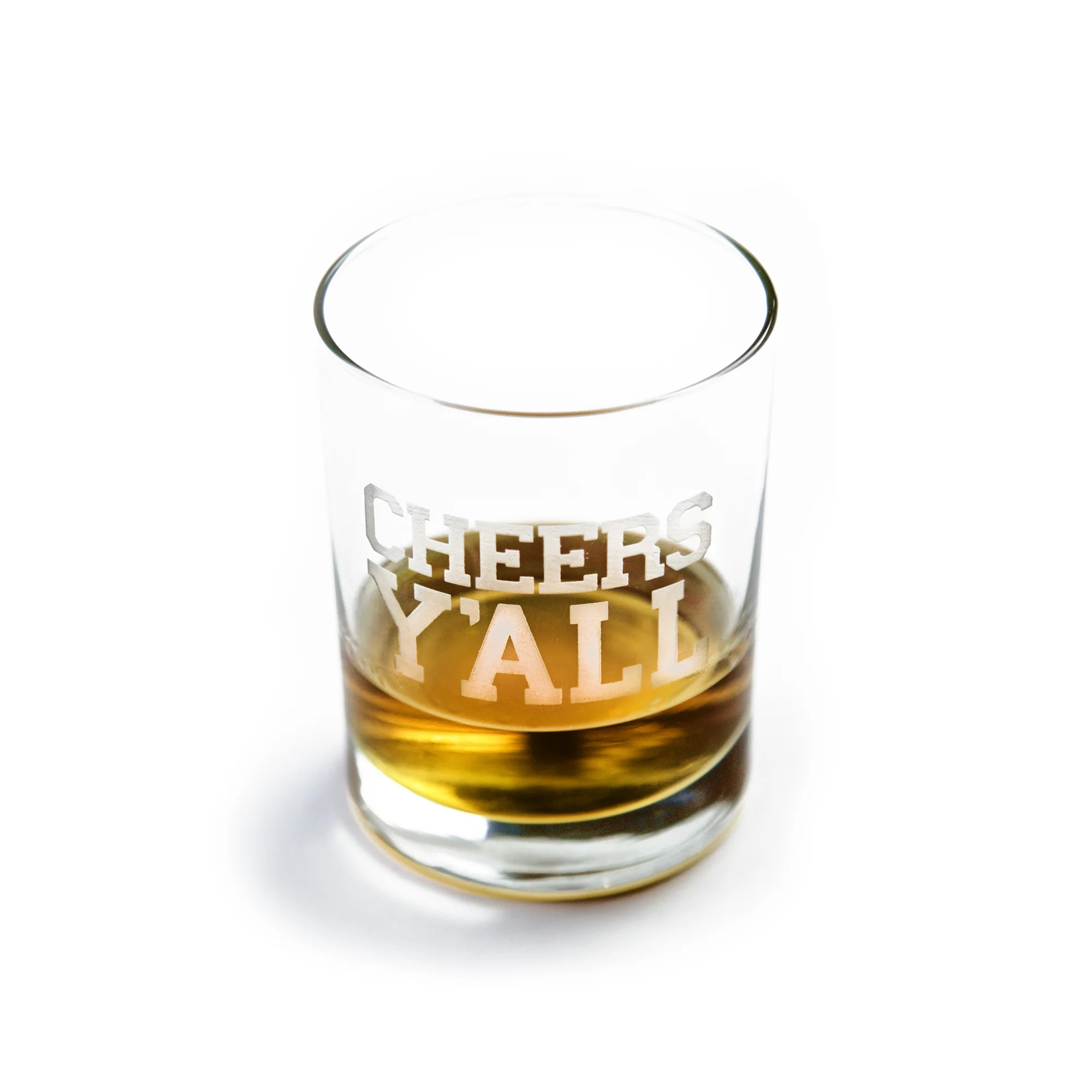 Cheers Y'ALL Bourbon Glass