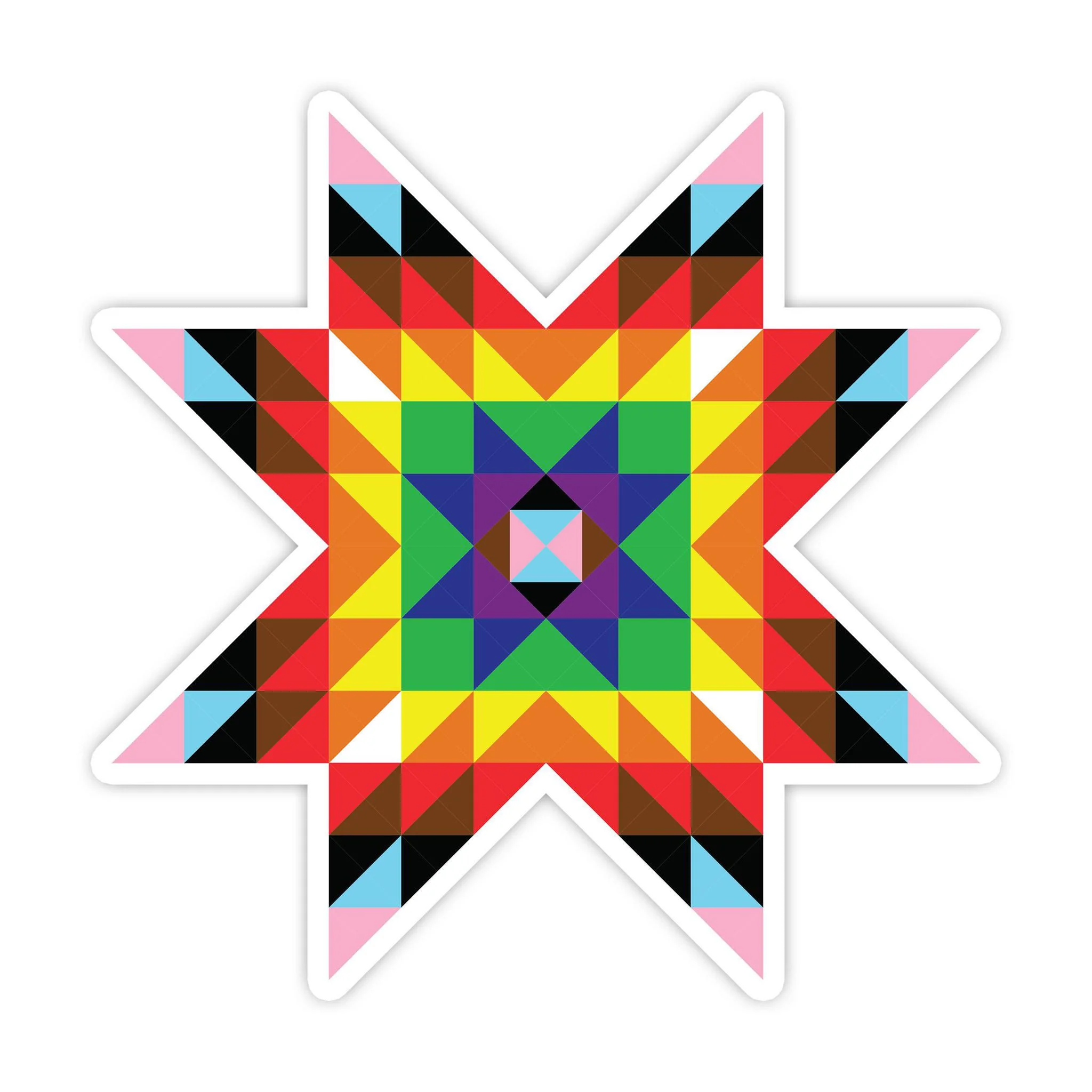 Pride Flag Barn Quilt Sticker