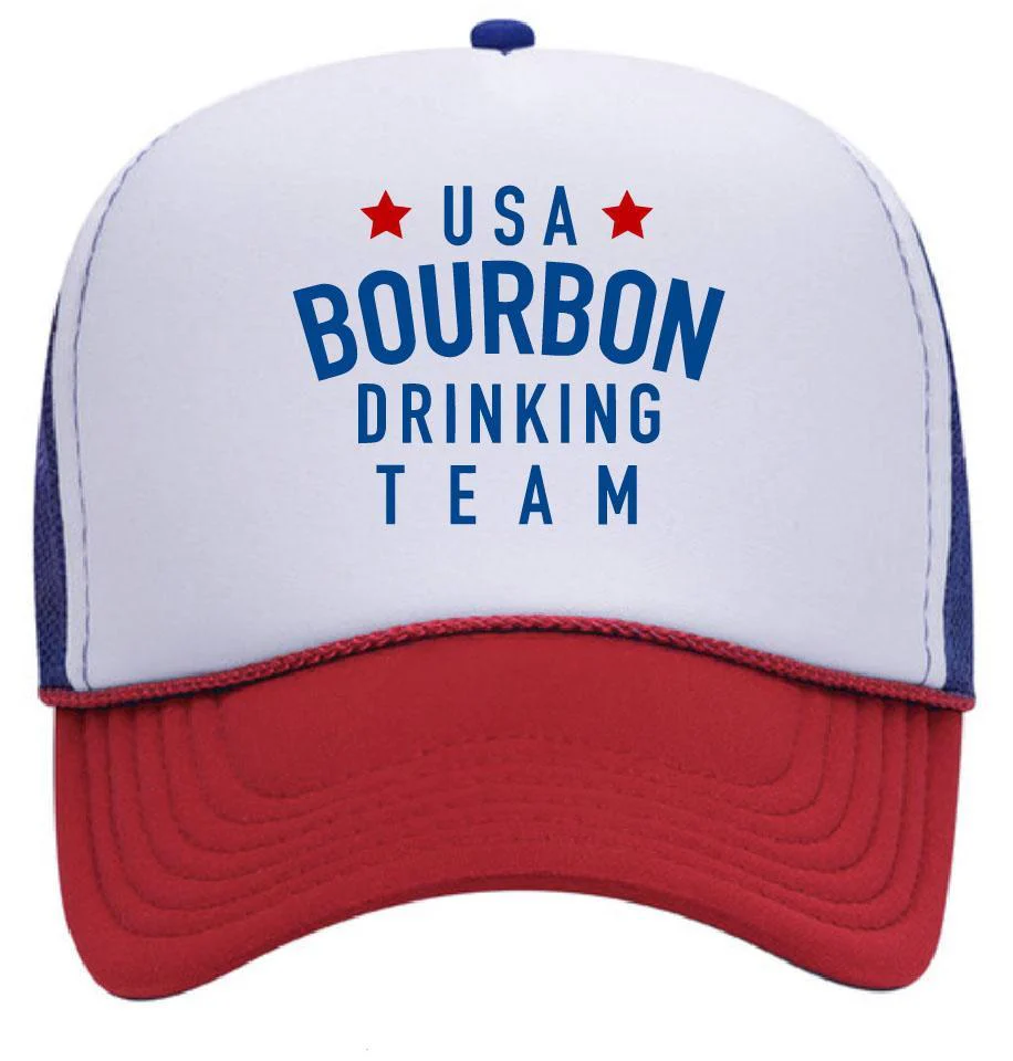 USA Bourbon Drinking Team Trucker Hat